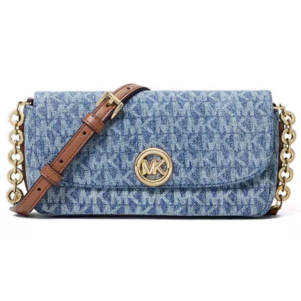 Michael Kors Nolita Small Logo Jacquard Denim Crossbody Bag